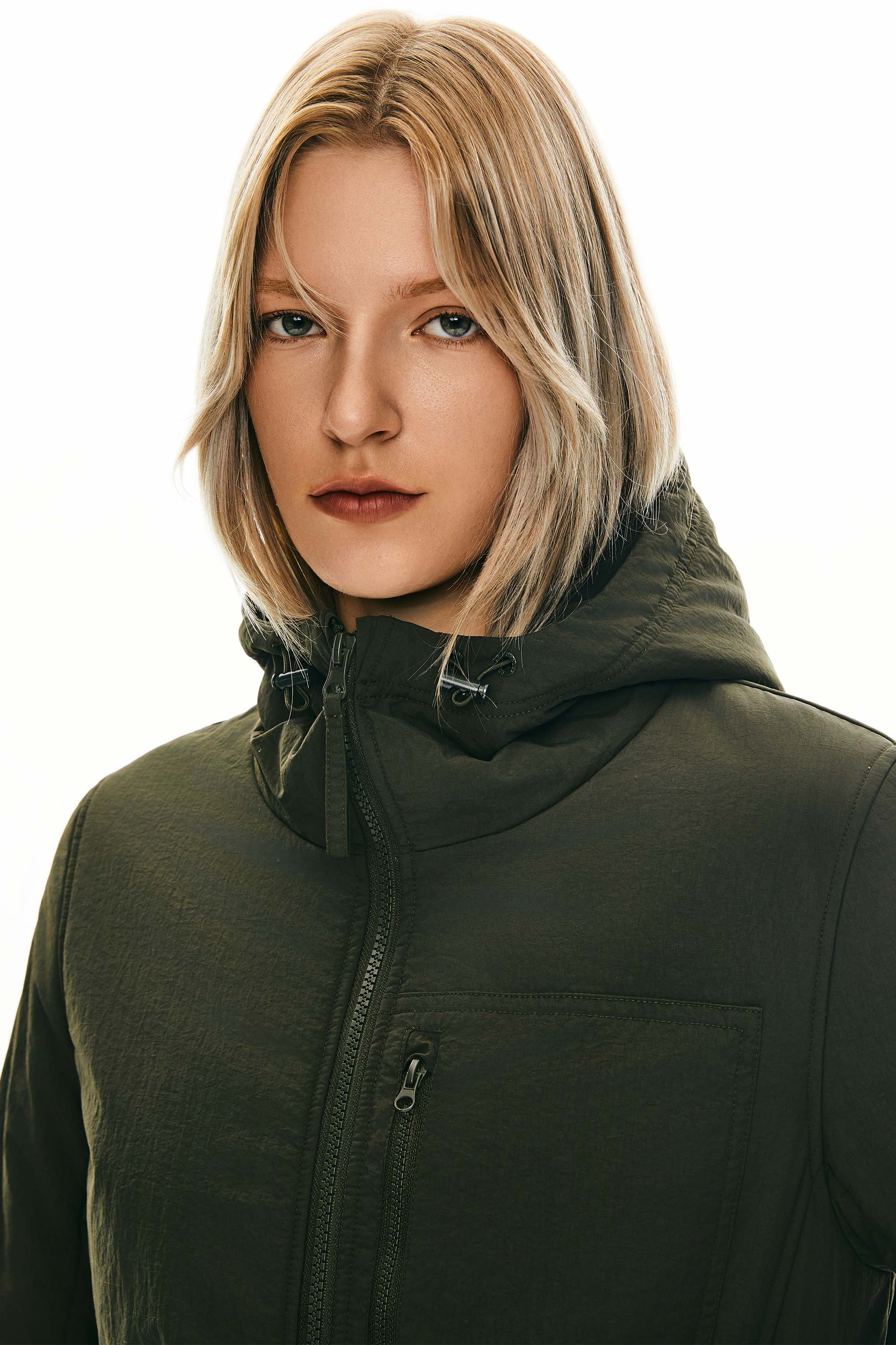 Orolay Hooded Lightweight Jacket Zip Up new #color_dark green