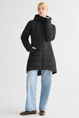 Orolay Slant Pocket Zip up Puffer Down Coat women #color_black