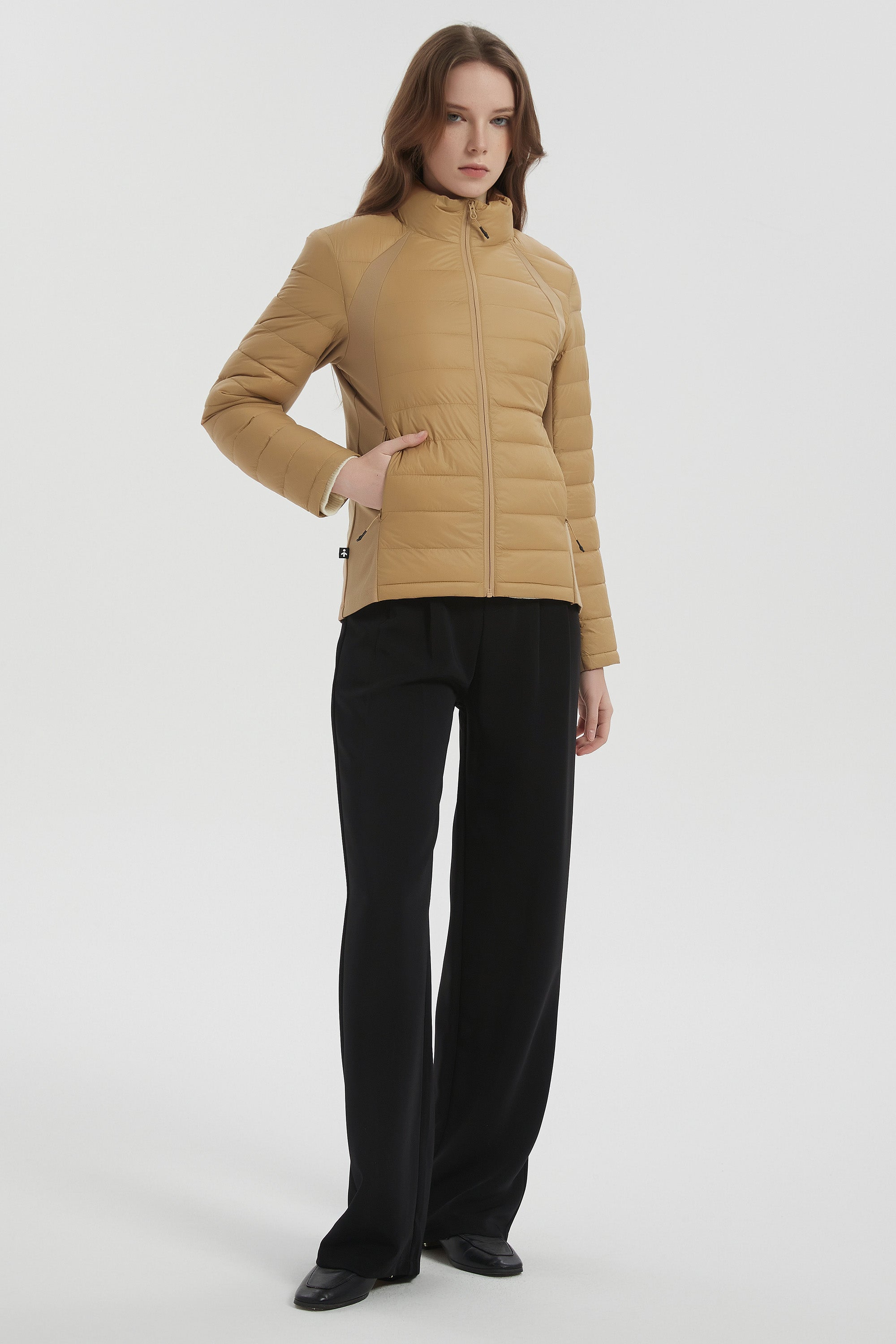 Orolay Lightweight Insulated Quilted Puffer Coats Breathable #color_Khaki