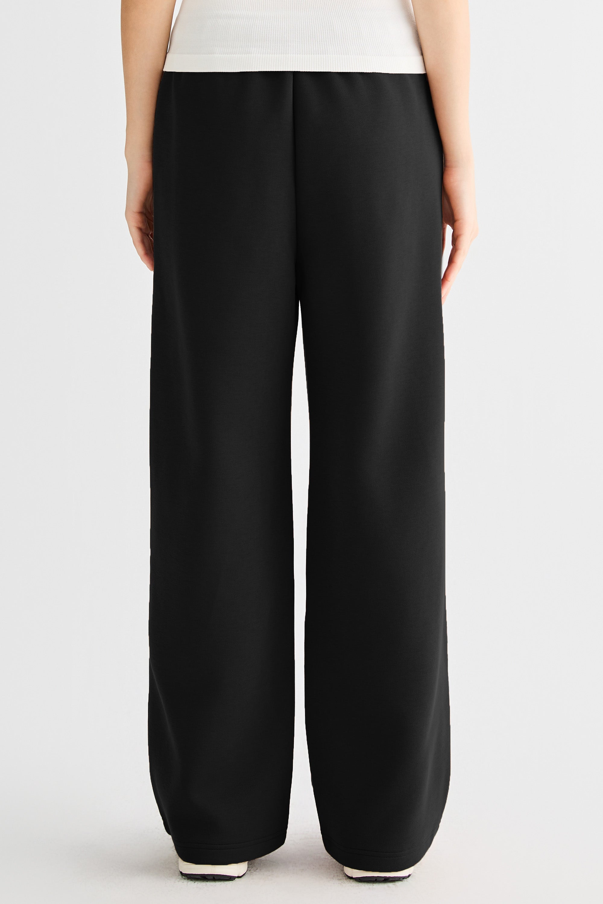 OROLAY Air Layer Wide-Leg Sweatpants #color_black