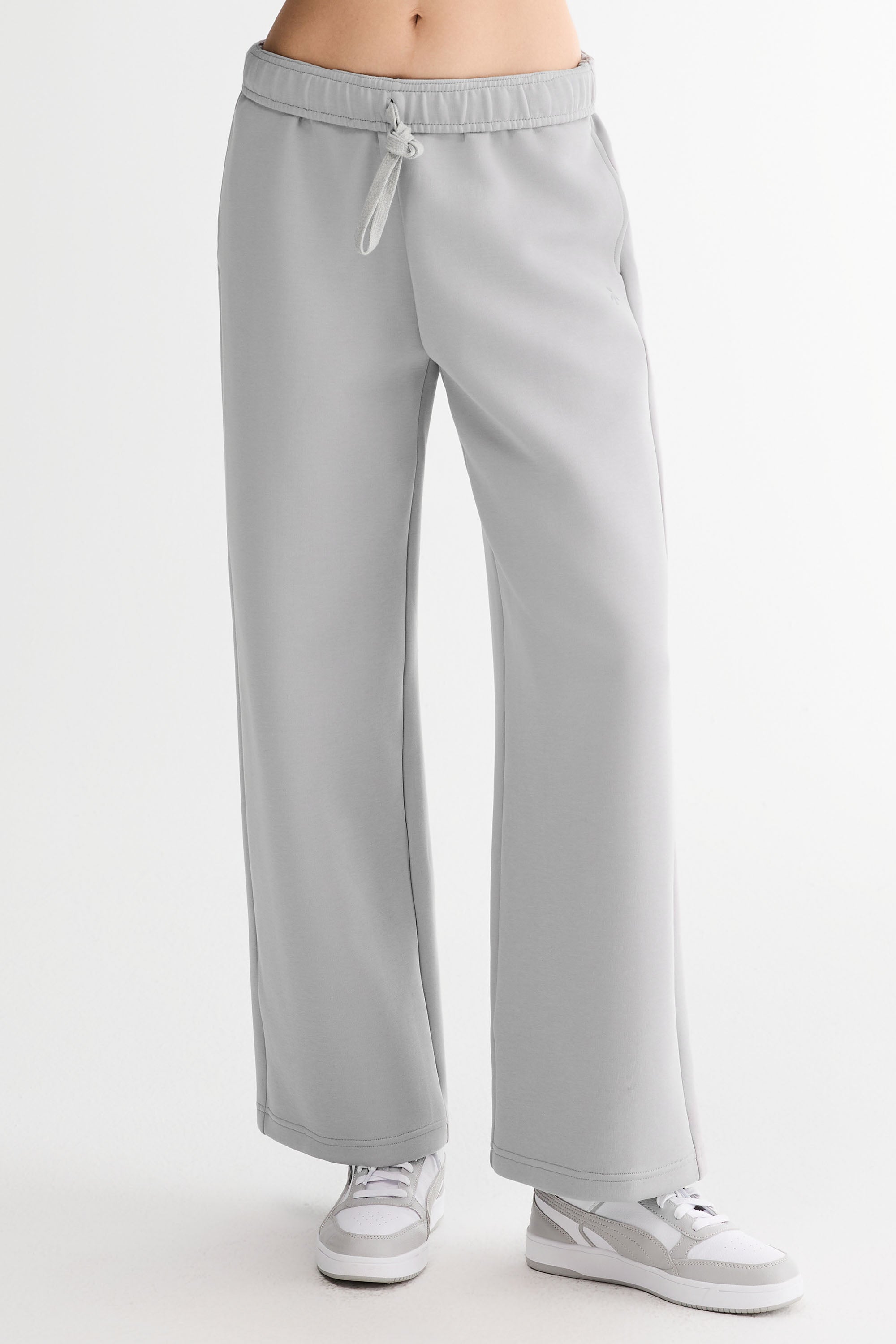 OROLAY Air Layer Wide-Leg Sweatpants #color_gray