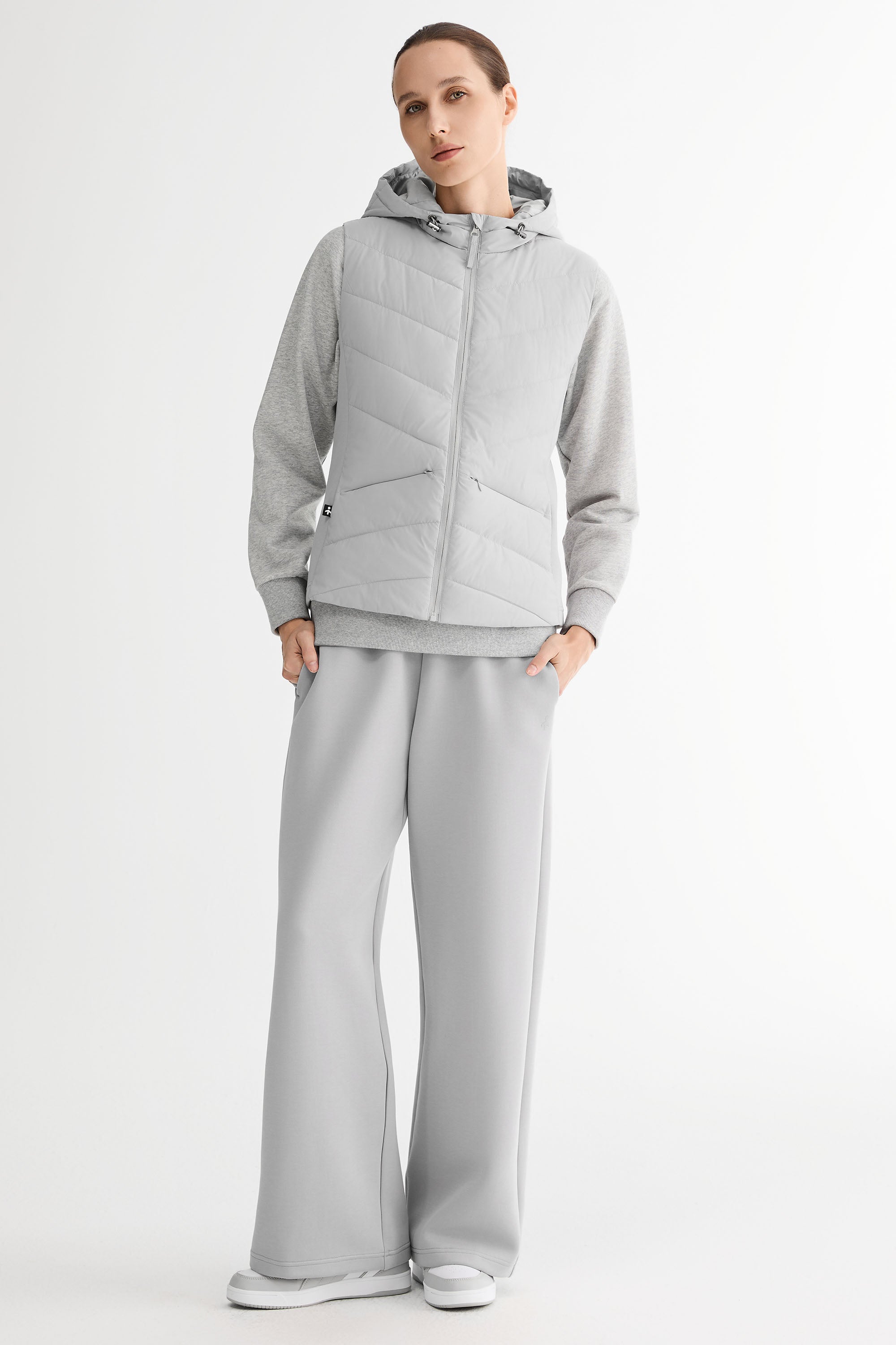 OROLAY Air Layer Wide-Leg Sweatpants #color_gray
