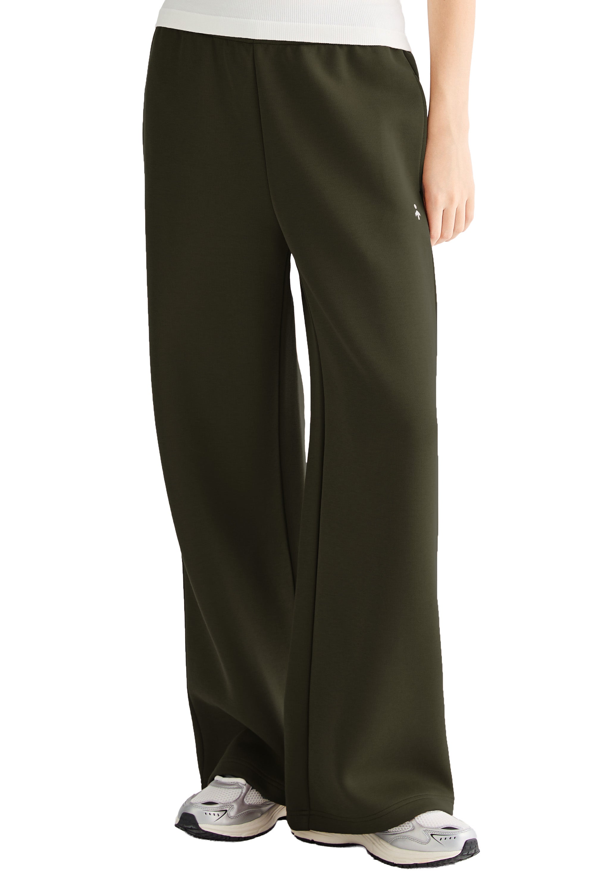 OROLAY Air Layer Wide-Leg Sweatpants #color_olive
