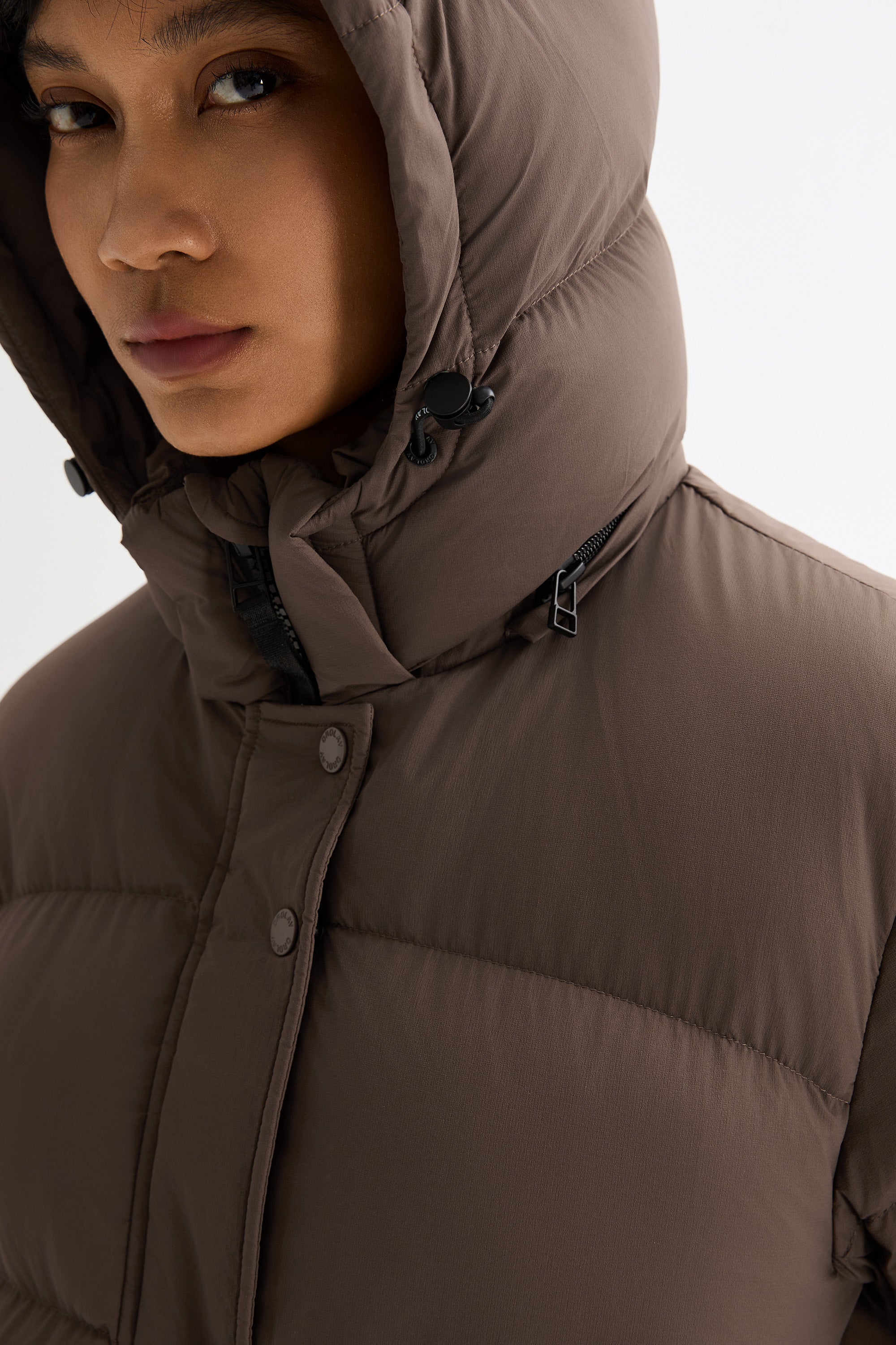 Orolay-Aurora Detachable Hood Down Puffer-#color_coffee