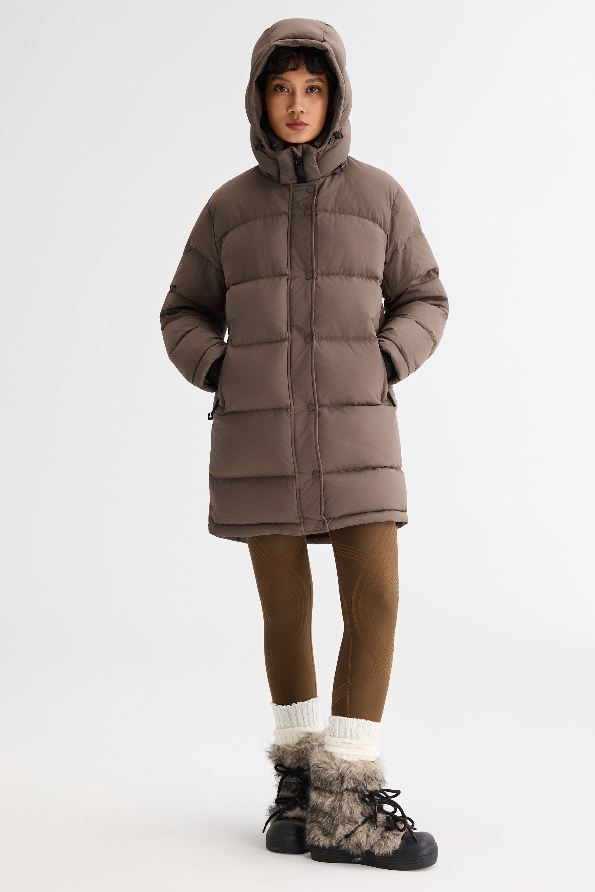 Orolay-Aurora Detachable Hood Down Puffer-#color_coffee