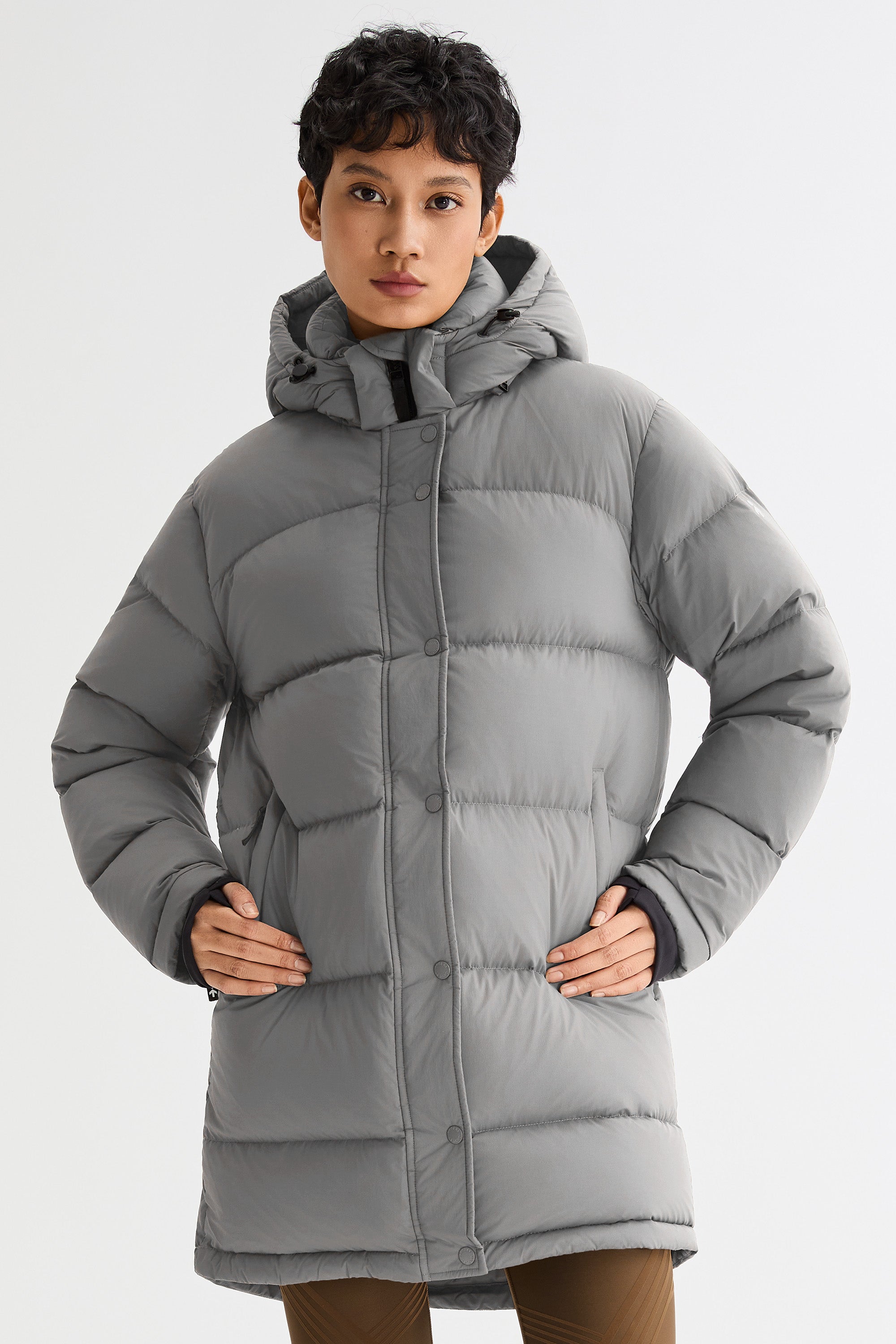 Orolay-Aurora Detachable Hood Down Puffer-#color_gray