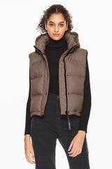 Orolay-Aurora Hooded Puffer Vest-#color_Coffee
