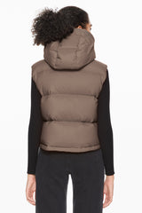 Orolay-Aurora Hooded Puffer Vest-#color_Coffee