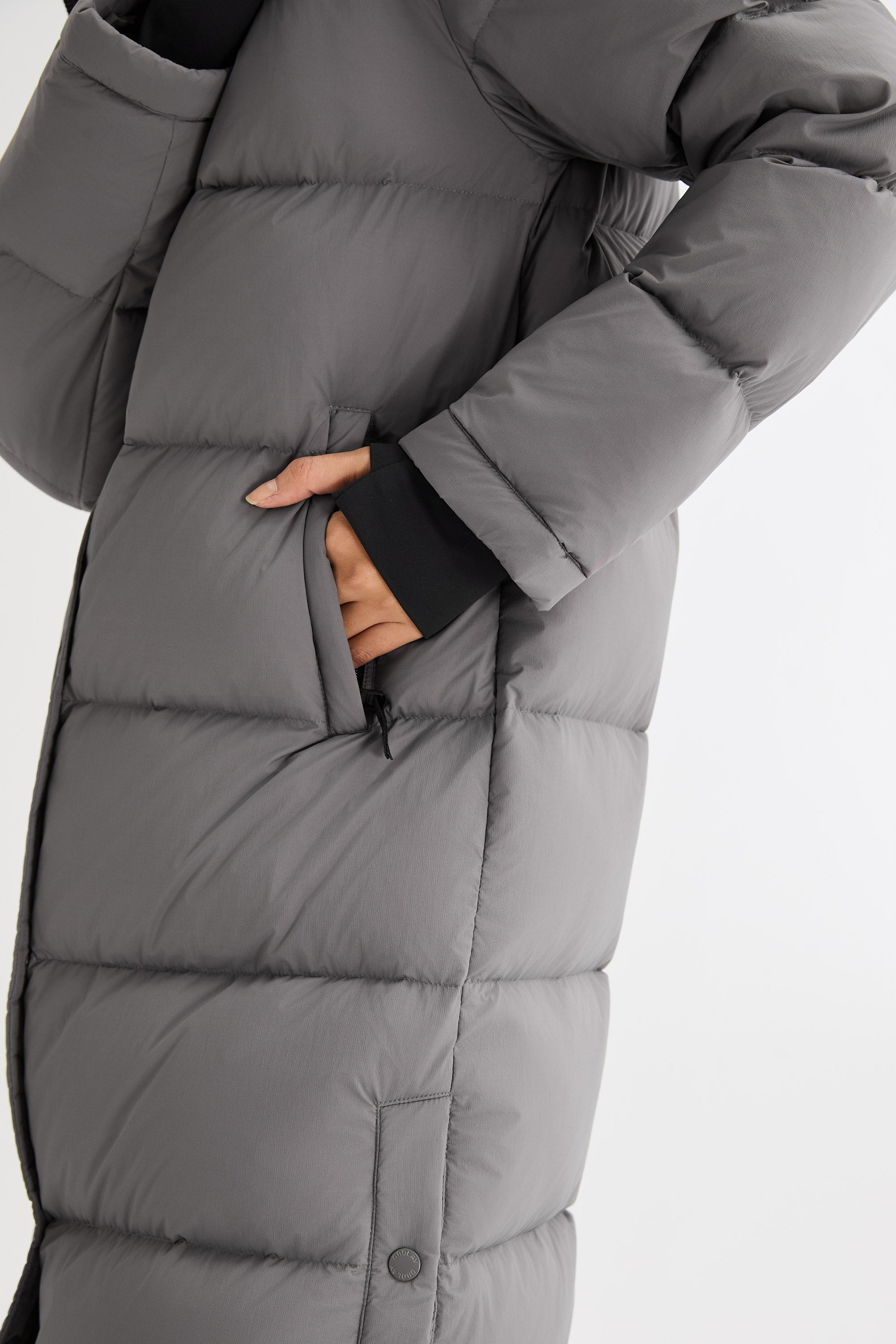 Orolay-Aurora Long Down Parka-#color_gray
