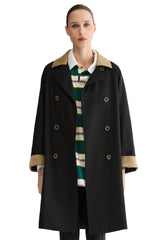 Casual Oversized Trench Coat Orolay #color_black