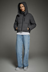 CityForm Short Detachable Hood Down Jacket orolay #color_darkgray