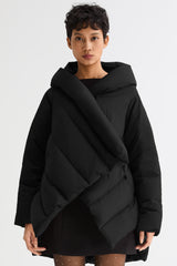 Orolay-Cloak Puffer Down Coat-#color_Black