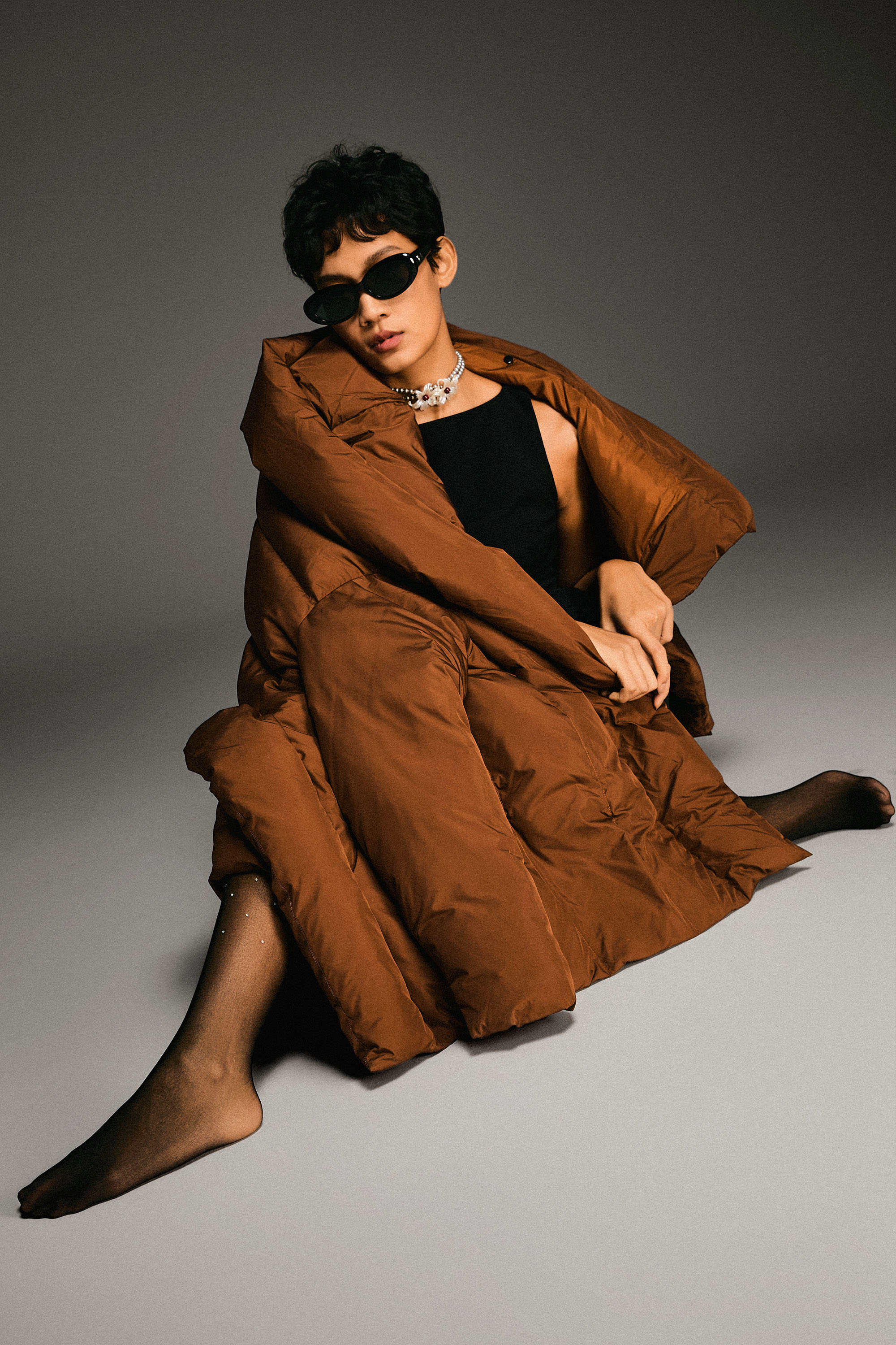 Orolay-Cloak Puffer Down Coat-#color_Nuthatch