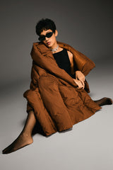 Orolay-Cloak Puffer Down Coat-#color_Nuthatch