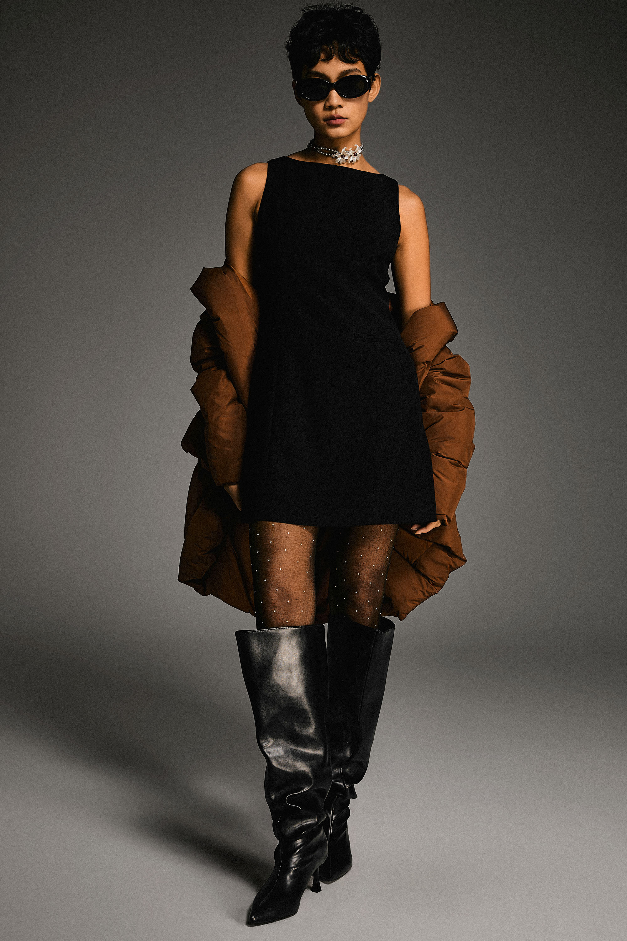 Orolay-Cloak Puffer Down Coat-#color_Nuthatch