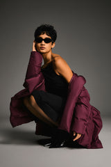 Orolay-Cloak Puffer Down Coat-#color_American Beauty