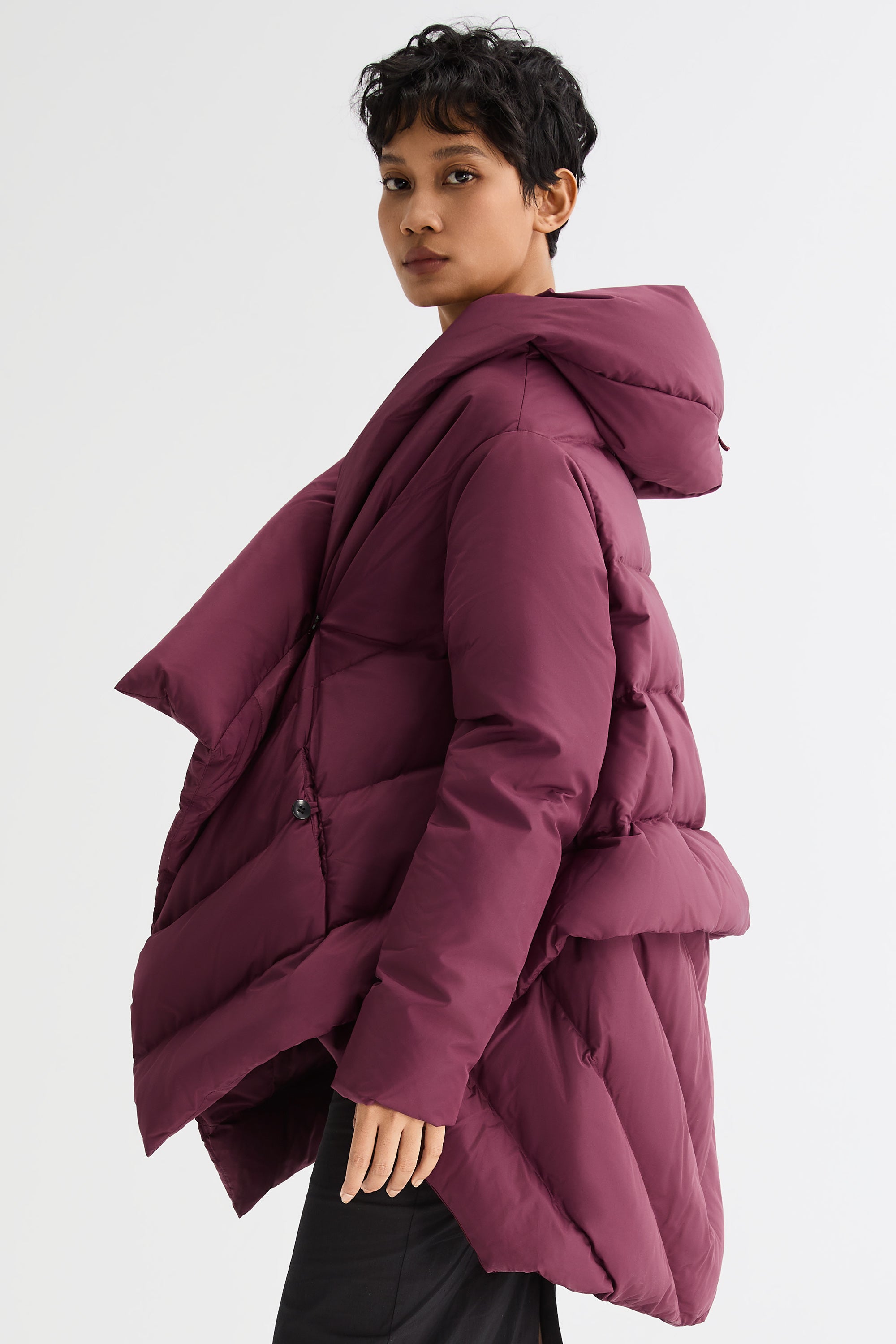 Orolay-Cloak Puffer Down Coat-#color_American Beauty