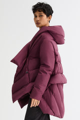 Orolay-Cloak Puffer Down Coat-#color_American Beauty