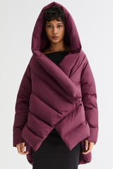 Orolay-Cloak Puffer Down Coat-#color_American Beauty