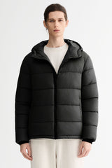 Essential Hooded Puffer Jacket with Quilted Finish OROLAY #color_black