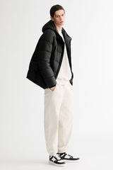 Essential Hooded Puffer Jacket with Quilted Finish OROLAY #color_black