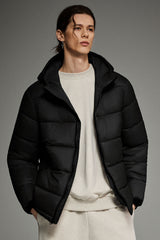 Essential Hooded Puffer Jacket with Quilted Finish OROLAY #color_black