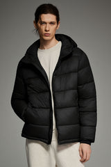 Essential Hooded Puffer Jacket with Quilted Finish OROLAY #color_black