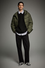 Essential Hooded Puffer Jacket with Quilted Finish OROLAY #color_olive