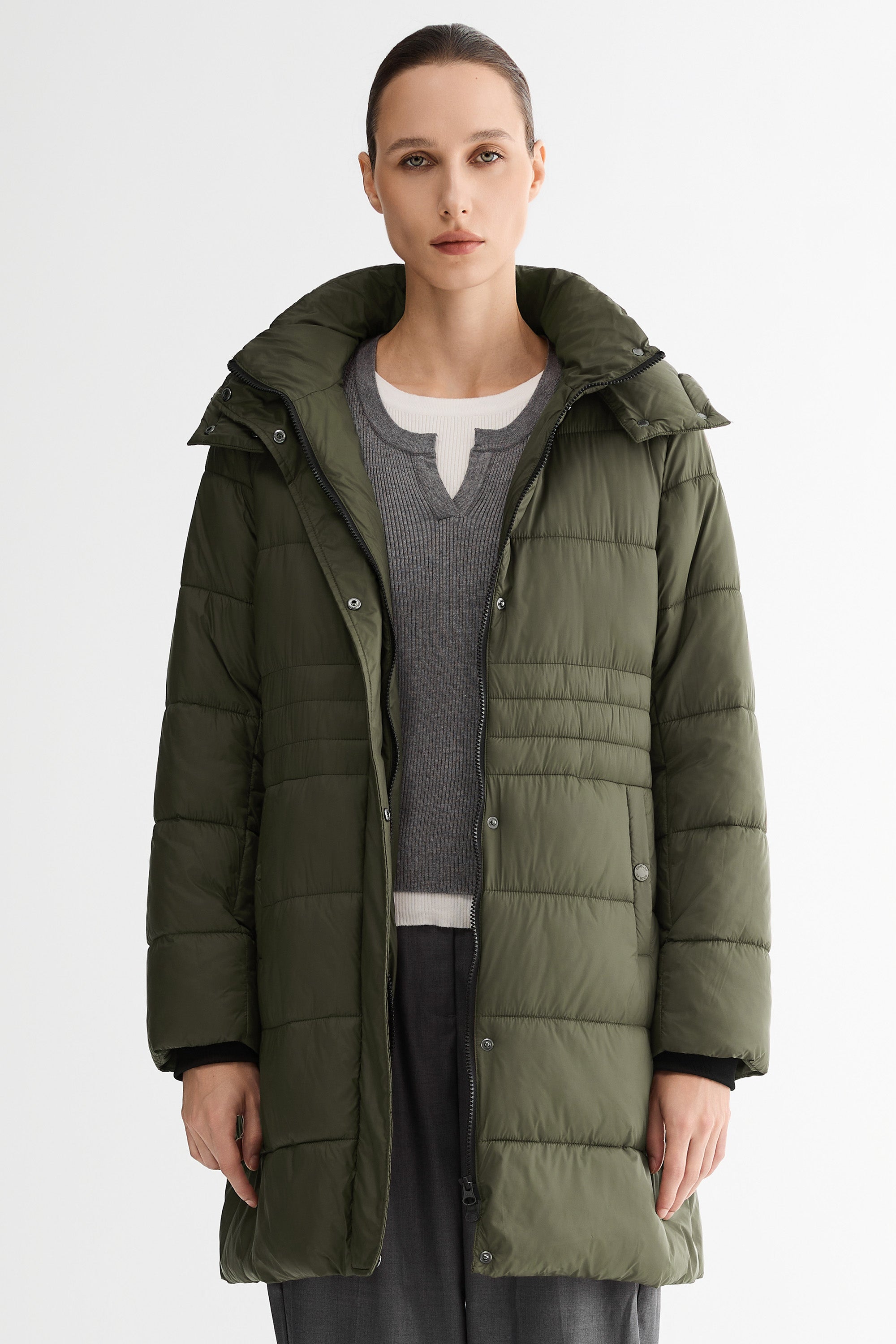 Everyday Insulated Puffer with Hood #color_olive
