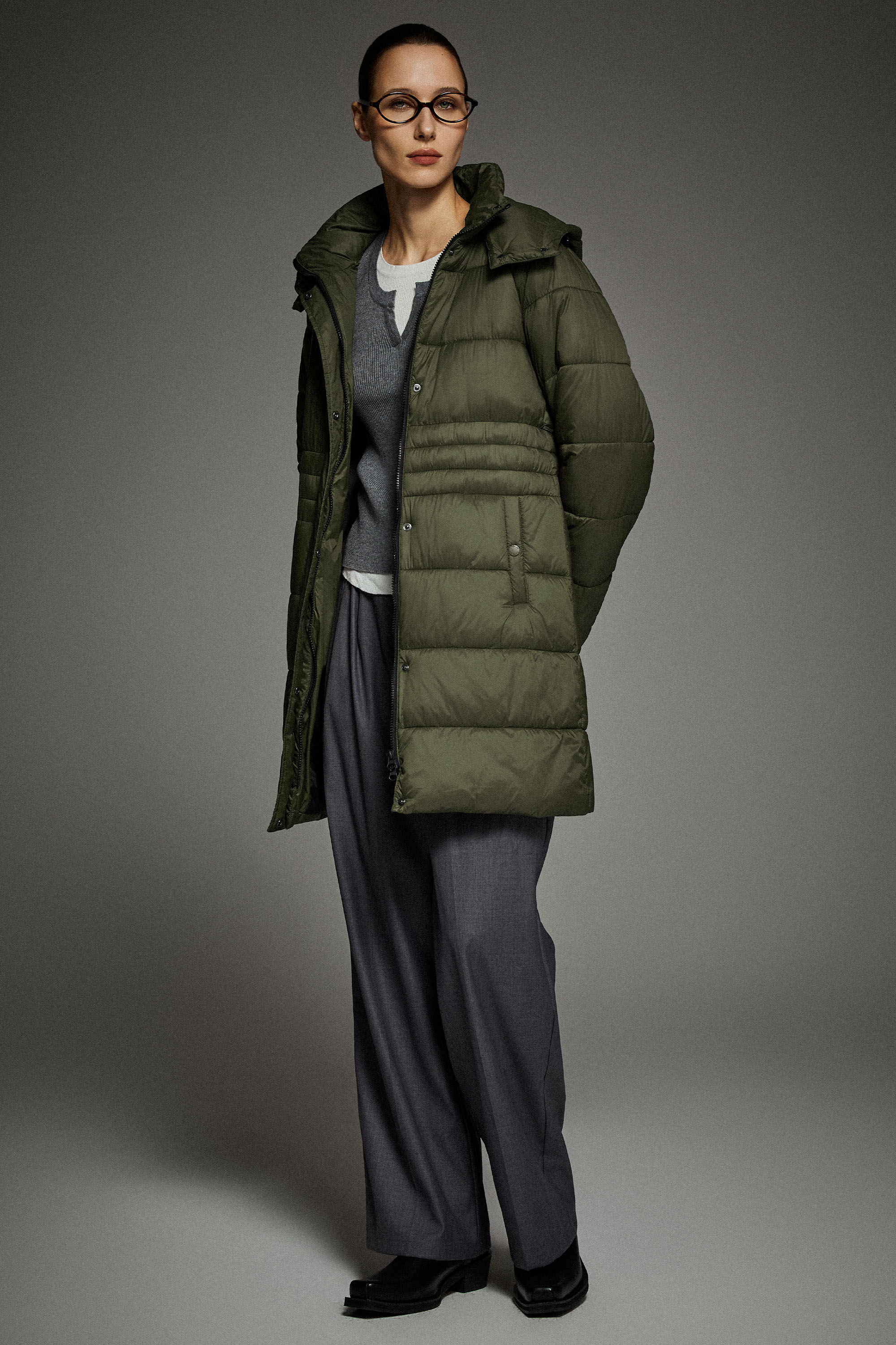 Everyday Insulated Puffer with Hood #color_olive