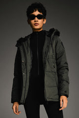 Orolay-Faux Fur Hooded Mountain Parka-#color_Rosin