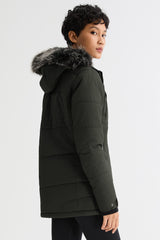 Orolay-Faux Fur Hooded Mountain Parka-#color_Rosin