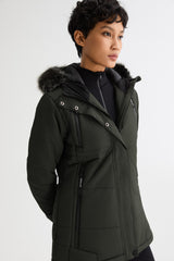 Orolay-Faux Fur Hooded Mountain Parka-#color_Rosin