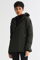 Orolay-Faux Fur Hooded Mountain Parka-#color_Rosin