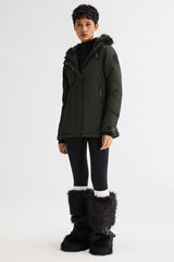 Orolay-Faux Fur Hooded Mountain Parka-#color_Rosin