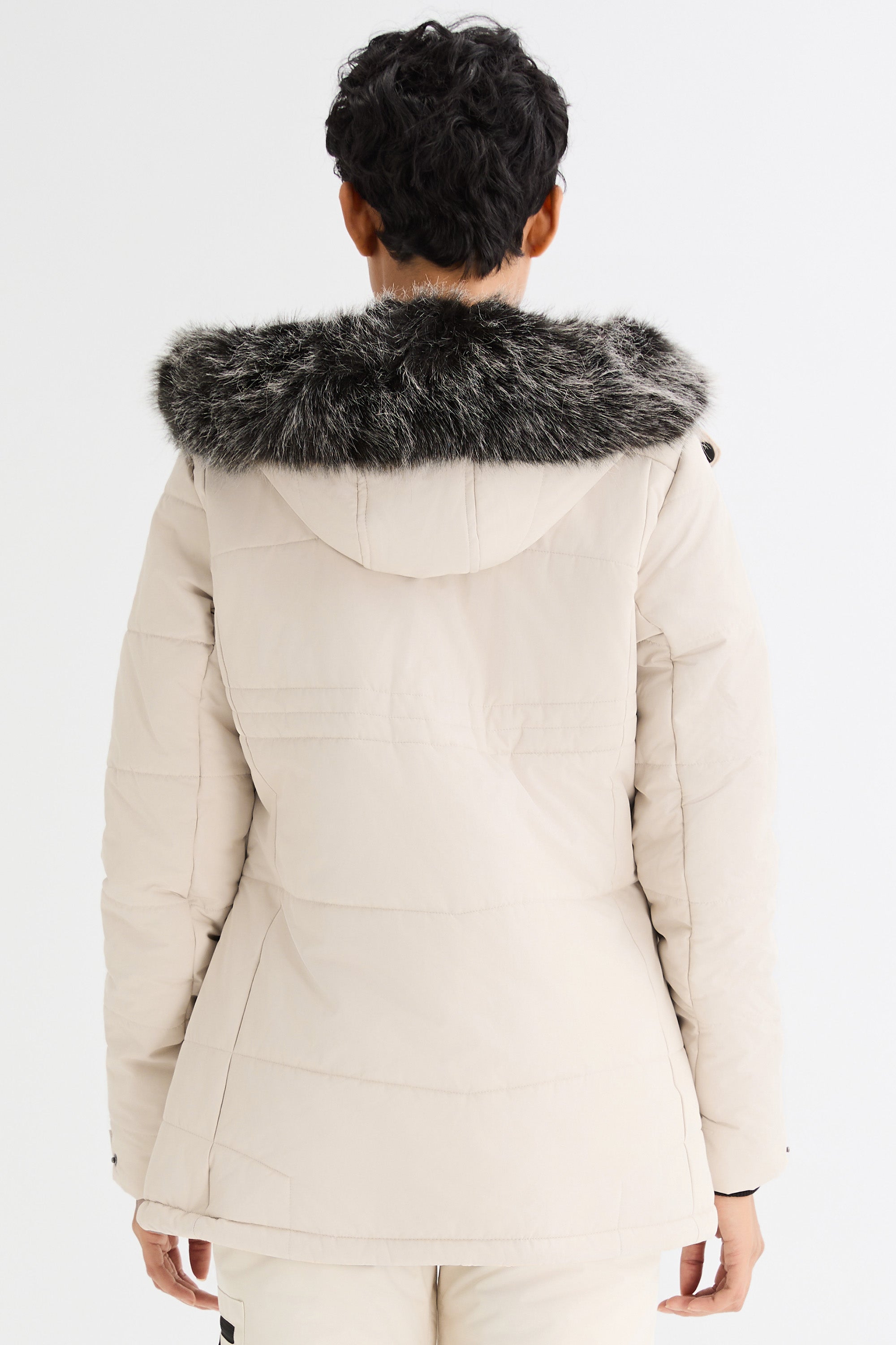 Orolay-Faux Fur Hooded Mountain Parka-#color_soft white