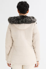 Orolay-Faux Fur Hooded Mountain Parka-#color_soft white