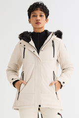 Orolay-Faux Fur Hooded Mountain Parka-#color_soft white