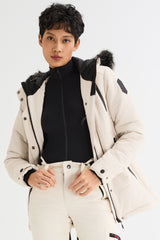 Orolay-Faux Fur Hooded Mountain Parka-#color_soft white