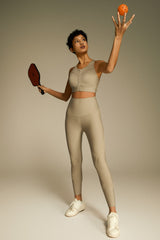 FlexSeam™ High-Waisted Signature 7/8 Leggings #color_Khaki