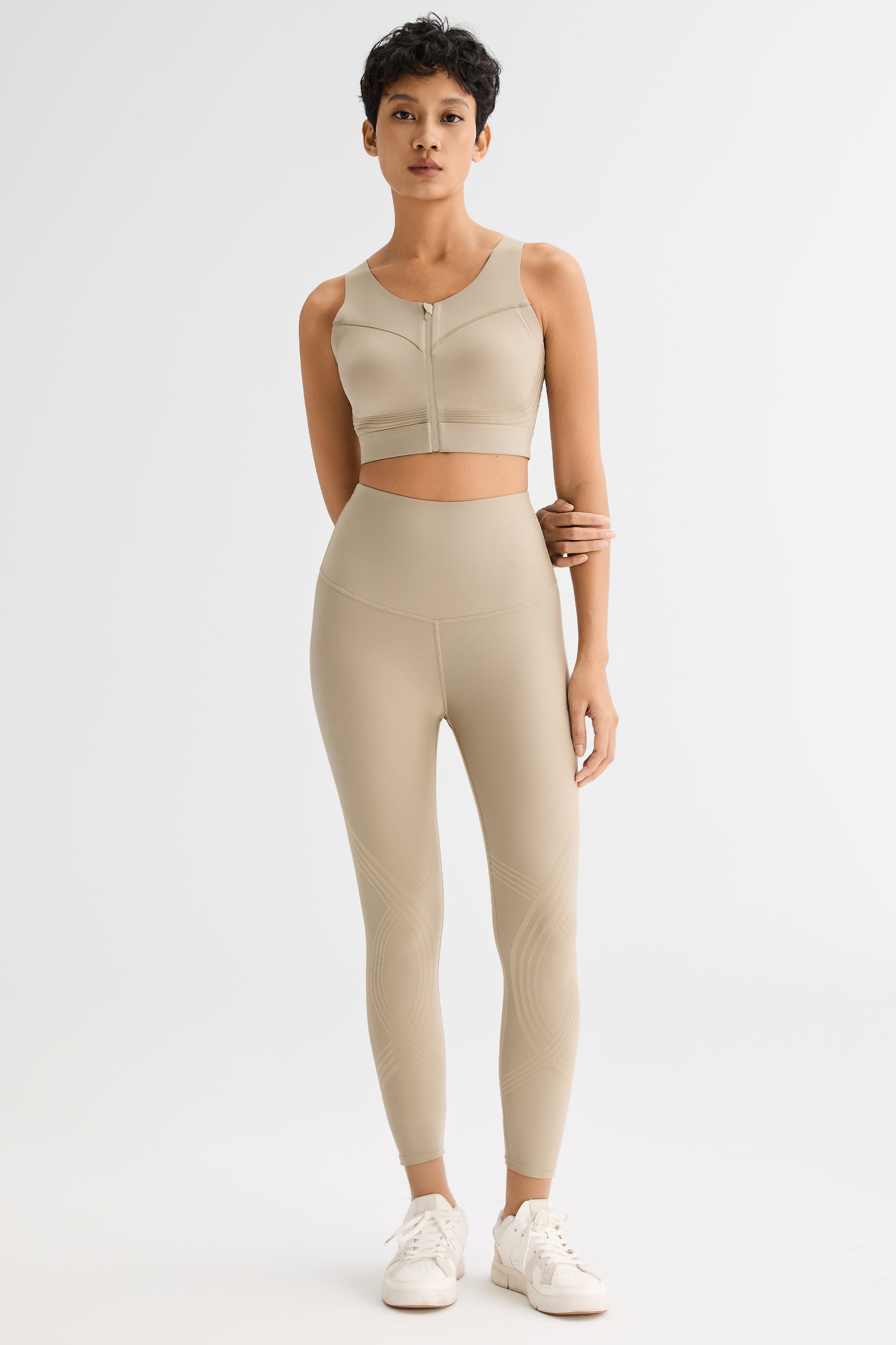 FlexSeam™ High-Waisted Signature 7/8 Leggings #color_Khaki