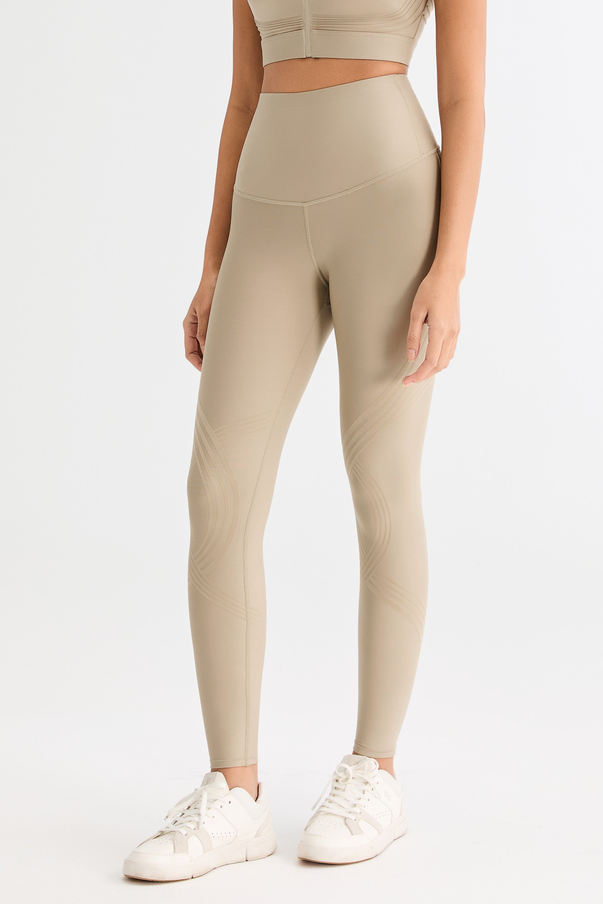 FlexSeam™ High-Waisted Signature Full Length Leggings #color_Khaki