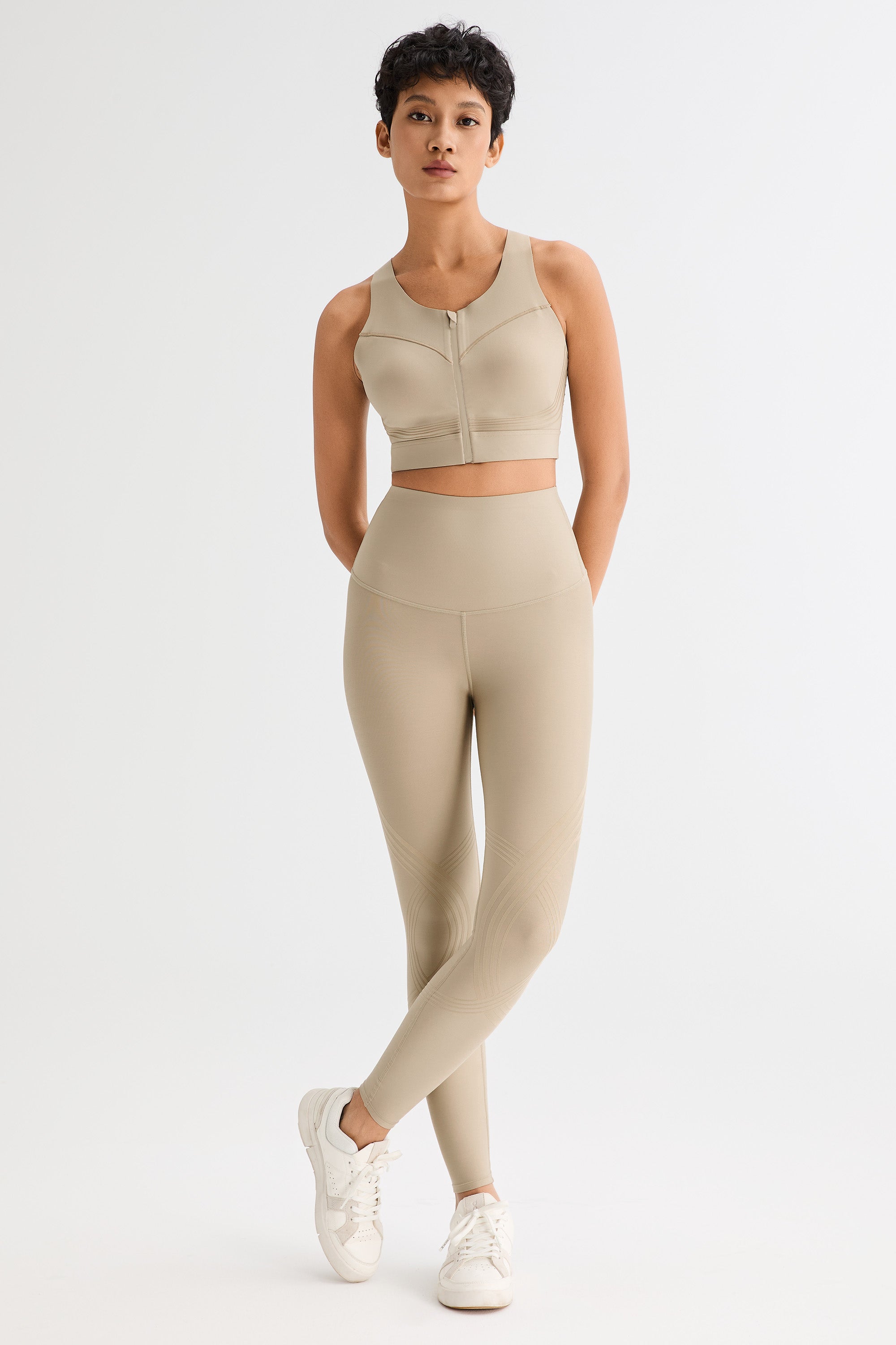 FlexSeam™ High-Waisted Signature Full Length Leggings #color_Khaki