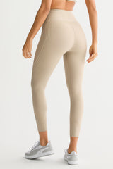 FlexSeam™ High-Waisted Signature 7/8 Leggings #color_Khaki