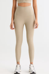 FlexSeam™ High-Waisted Timeless 7/8 Leggings #color_khaki