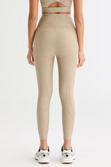 FlexSeam™ High-Waisted Timeless 7/8 Leggings #color_khaki