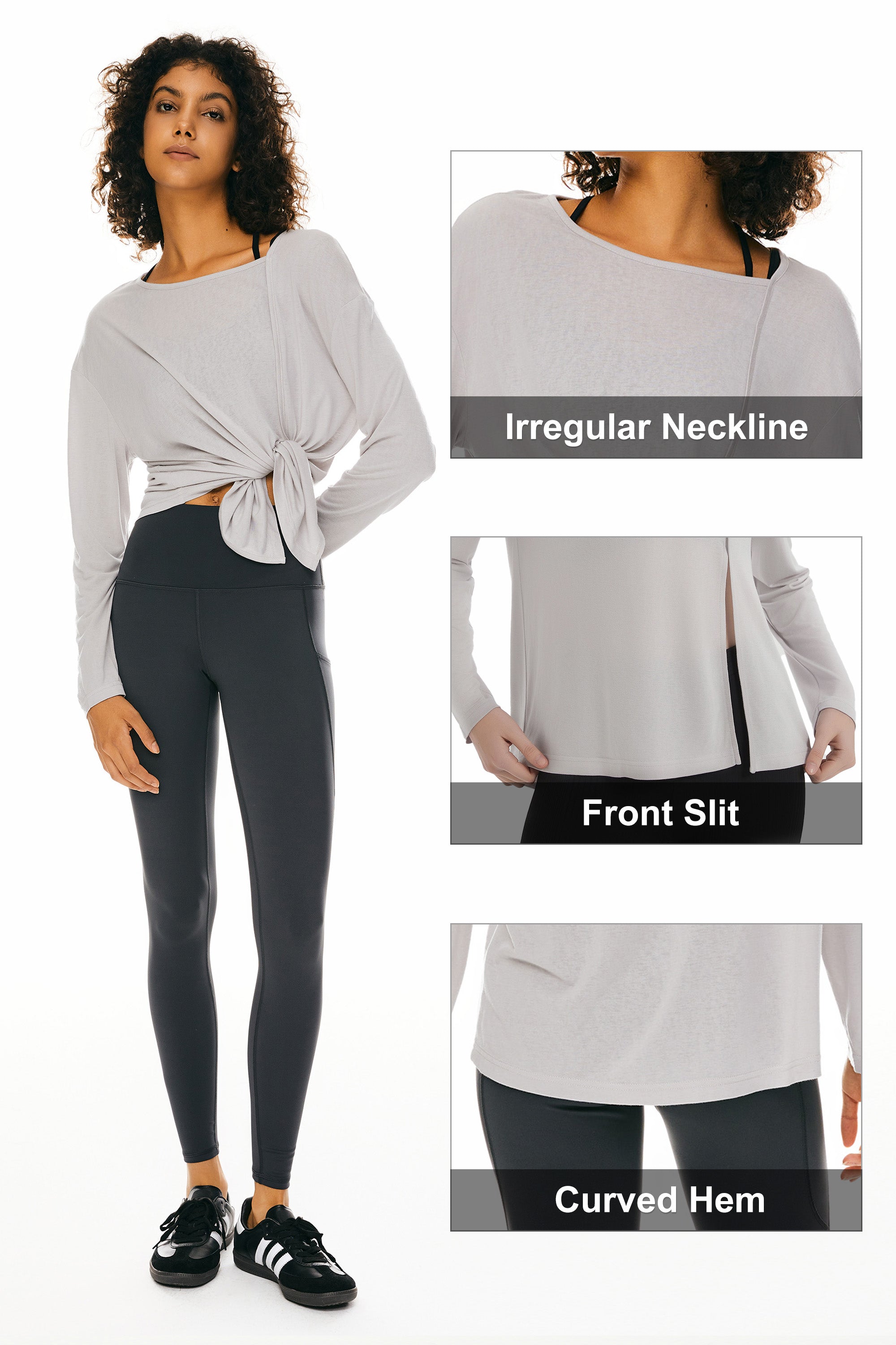 orolay Long Sleeve Sun T-Shirts Lightweight UV Protection #color_gray