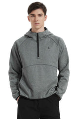 Half Zip Pullover Long Sleeve Sweatshirt #color_gray