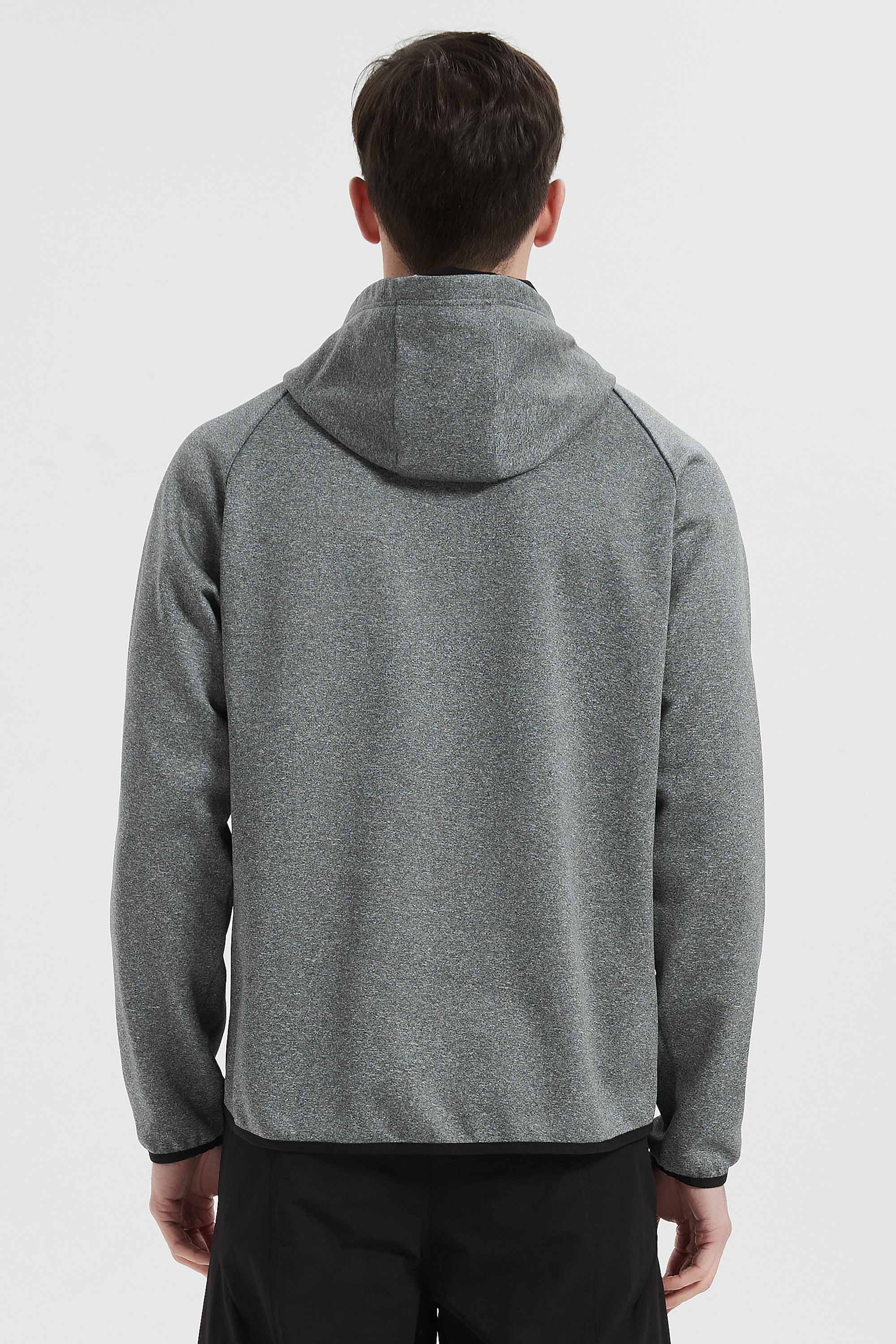 Half Zip Pullover Long Sleeve Sweatshirt #color_gray