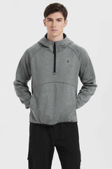 Half Zip Pullover Long Sleeve Sweatshirt #color_gray